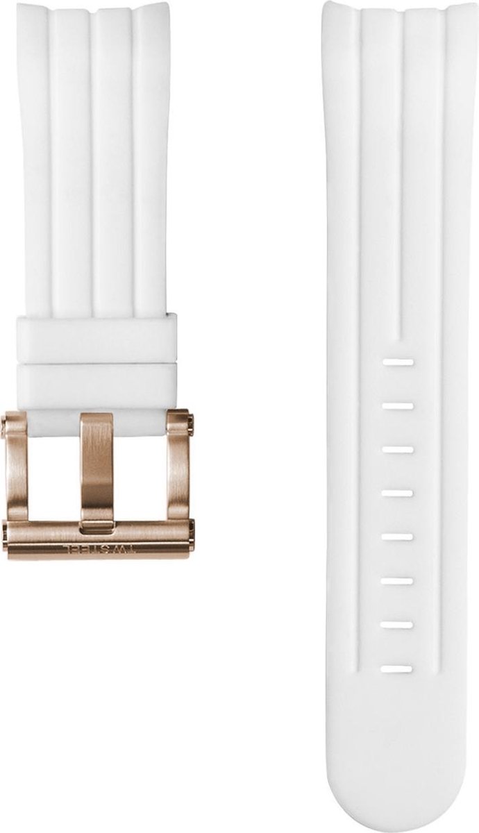 22 mm white silicon strap rose clasp
