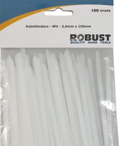Robust Kabelbinders 100Stuks/Zak Wit 3,6mm x 150mm
