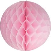 5 x Licht roze Honeycomb 35 cm baby borrel / shower versiering
