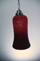 Mozaiek hanglamp rood zwart