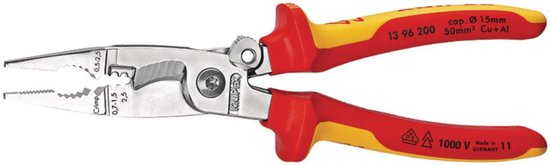 Knipex 13 96 200 electricians pliers with cable cutter vde