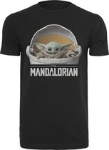 Heren T-Shirt Baby Yoda Mandalorian Logo Tee