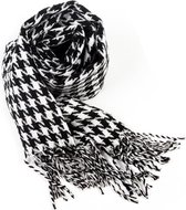 Sjaal Houndstooth Zwart/Wit Winter - Dames