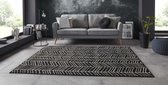 Vloerkleed zig-zag Brick Wall - zwart 160x220 cm