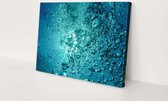 Water bubbels | 90 x 60 CM | Canvasdoek voor buiten | Schilderij | Outdoor | Tuindoek
