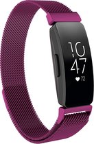 Inspire milanese band - paars - Geschikt voor Fitbit - ML - Horlogeband Armband Polsband