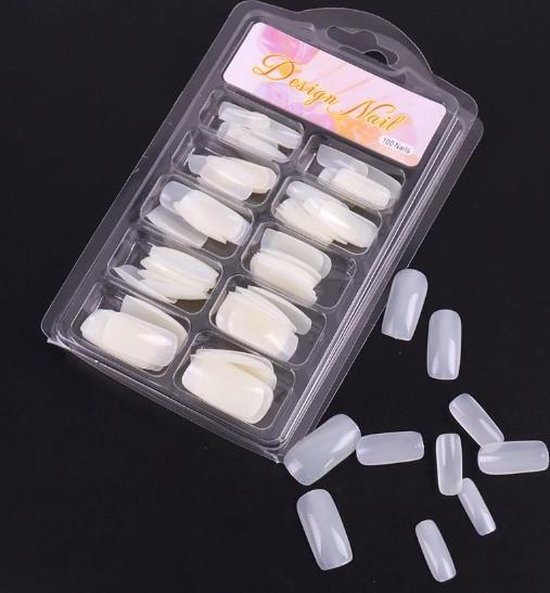 Nageltips set – 100 stuks – wit – french nail acryl nails