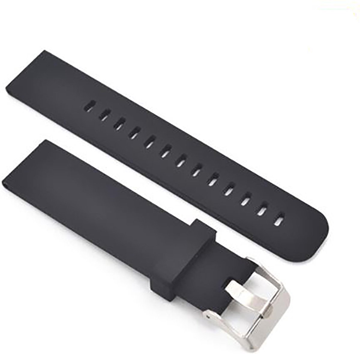 Horlogeband van Siliconen voor Seiko | 18 mm | Horloge Band - Horlogebandjes | Zwart
