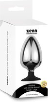 ZENN butt plug met siliconen handvat, large