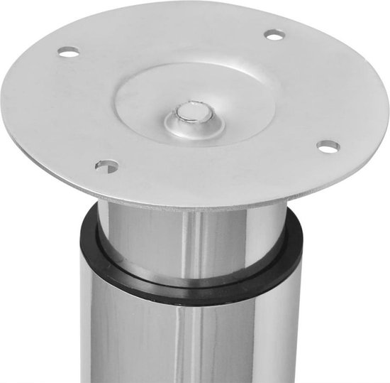 vidaXL Pieds de table - Télescopiques - 4 pcs - Pieds de table télescopiques Chrome - Pieds de table - Ensembles de tables - Pieds de table basse - Pieds de chaise de salle à manger