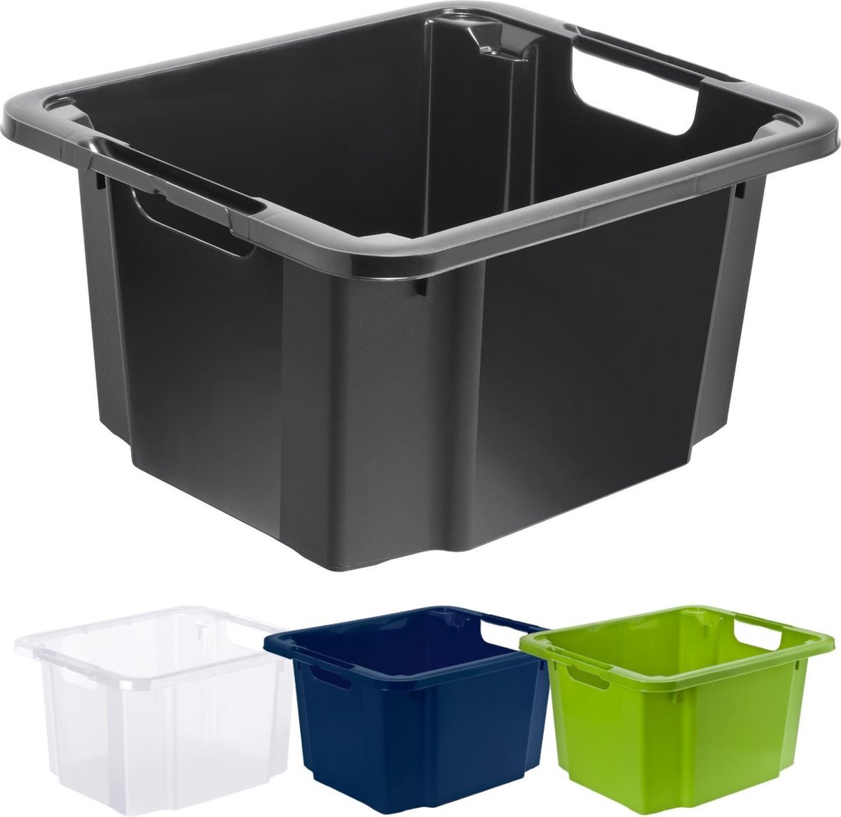 Rotho stapelbak REVERSO 44 x 37 x 24 cm antraciet 26 L