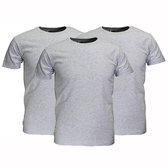 Fruit Of The Loom Blanco Katoenen T-Shirts 3-Pack Grijs Gemêleerd