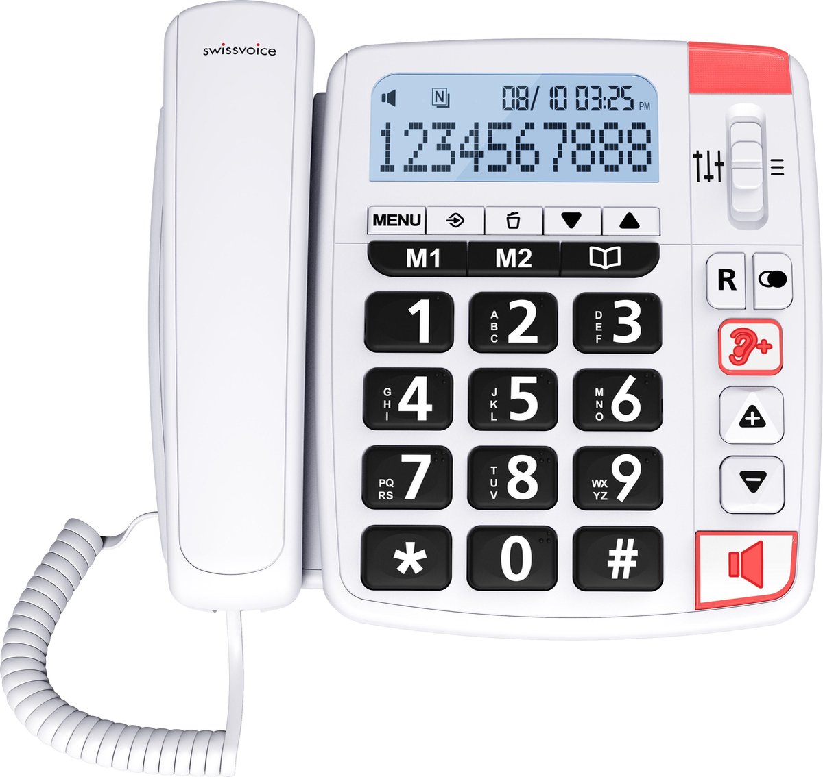 Téléphone Fixe pour Personnes Âgées Alcatel TMAX 10 LED Blanc - Téléphone  filaire - Achat & prix