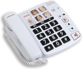 Swissvoice X1110 wit huistelefoon vast lijn met 6 foto toetsen - instelbare gespreksvolume - instelbaar bel signaal - optische bel signaal