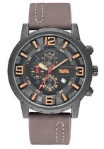 PrAW017 - Modern Sportief Horloge met Analoog Tijdsaanduiding - AboutWatches® geschenkverpakking - Kleur Licht Bruin - Feestdagentip! - Cadeautip!