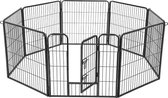 MIRA Home - Bench voor honden - Puppyhek - Puppyren - Scheidingspaneel - Huisdier - Metaal - Grijs - 77x80
