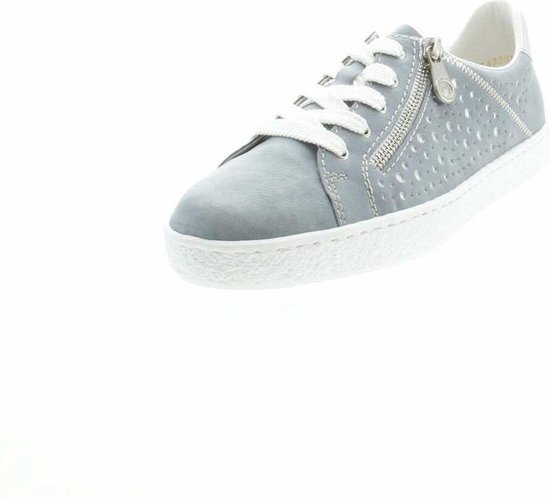 Rieker - L 4828 - Sneaker laag gekleed - Dames - Maat 38 - Blauw - 12  -Blue/Silver | bol.com