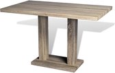 Eettafel eiken-look MDF (incl. vloerviltjes)