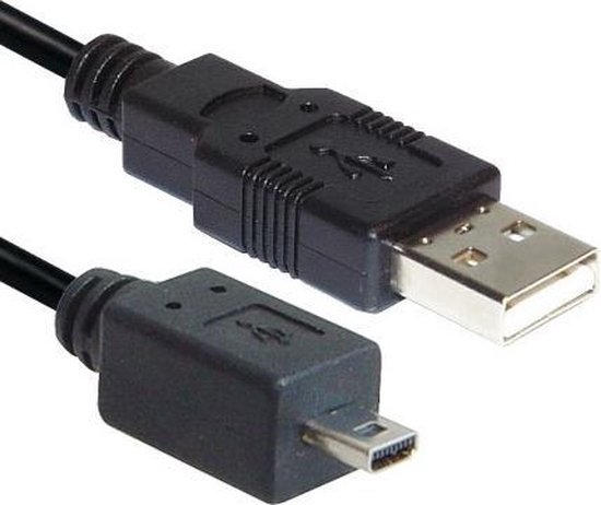 Ten einde raad Altijd historisch Camera 8-pins naar USB-A kabel - USB2.0 - tot 1A / zwart - 1,8 meter |  bol.com