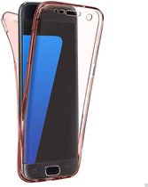 Samsung J5 2017 SM-J530F Shockproof 360° Roze Transparant Siliconen Ultra Dun Gel TPU Hoesje Full Cover / Case