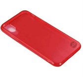 iPhone X/XS siliconenhoesje Rood siliconenhoesje / Siliconen Gel TPU / Back Cover / Hoesje Iphone X/XS rood doorzichtig