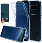 Samsung S9 G960 Shockproof 360° Blauw Transparant Siliconen Ultra Dun Gel TPU Hoesje Full Cover / Case
