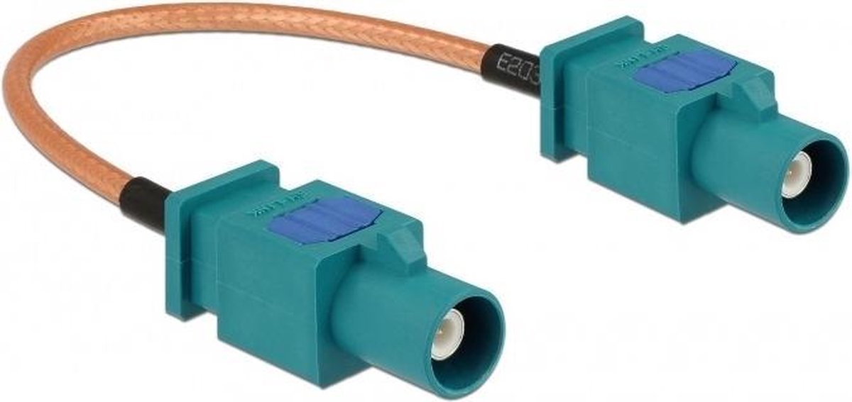 Fakra Z (m) - Fakra Z (m) antenne kabel - RG316 - 50 Ohm / transparant - 0,15 meter