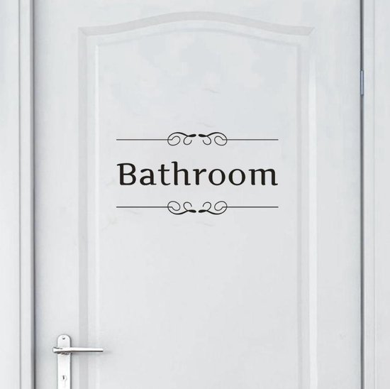 'Bathroom' muur/deur sticker