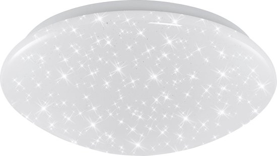 katoen veeg Gedeeltelijk Briloner Leuchten VIPE Plafondlamp met sterrenhemel effect - LED - 12W - Ø  28 cm - Wit | bol.com