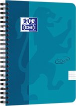 Oxford Touch - Schrijfblok - A5 - Geruit - 140 pagina's - 90g - soft cover - aqua