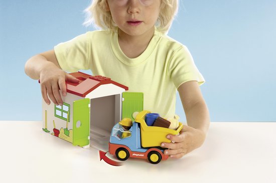 PLAYMOBIL 1.2.3 Werkman met sorteer-garage - 70184 van Playmobil — afbeelding 3