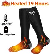 KW® Verwarmde Sokken Heren en Dames | Maat XL elektrisch verwarmde sokken | Heated socks (Skisokken, Sportsokken, Wintersokken) | Batterijgevoede sokken voor kamperen | Vissen fietsen motorri