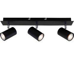 BRILONER Run - Opbouwspot - plafondlamp met kantelbaar spots - plafondspot met GU10 - zwart