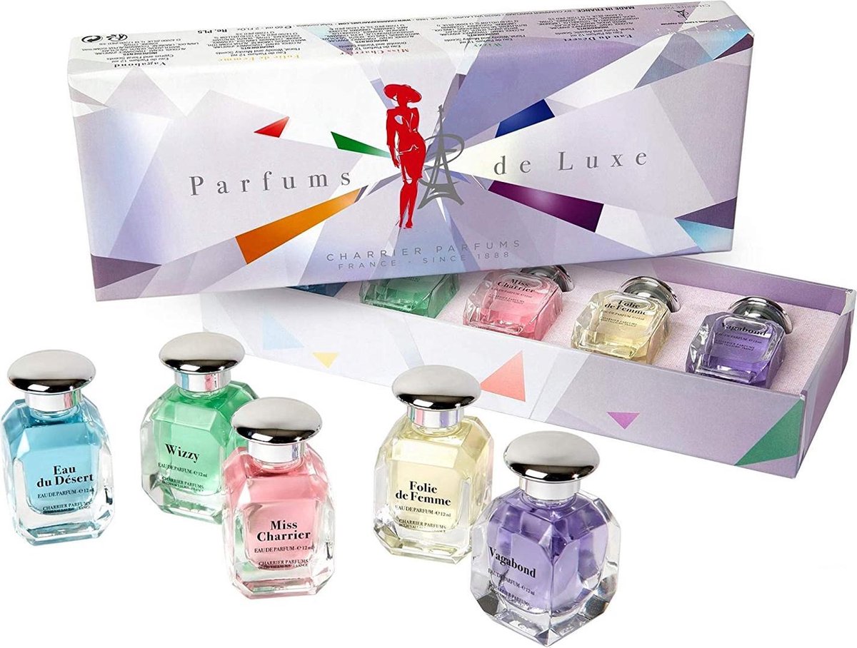 Charrier Parfum de Luxe Franse geschenkset - 5 miniaturen - Geurengeschenkset