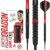 RED DRAGON - Jamie Lewis: Softip Tungsten Steel Dartpijlen Professioneel - 20 gram vat, 22 gram totaal gewicht