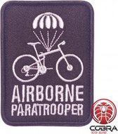 Airborne Paratrooper zwart Geborduurde militaire patch embleem met klittenband