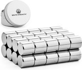 Brute Strength - Super sterke magneten - Rond - 10 x 10 mm - 20 stuks - Neodymium magneet sterk - Voor koelkast - whiteboard