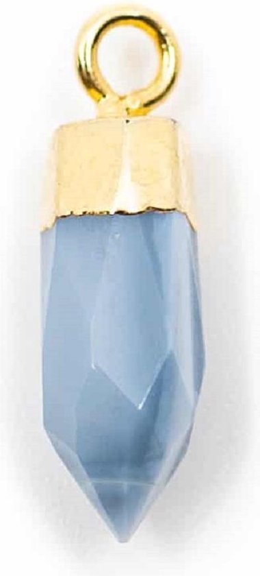 Edelsteenhanger Punt Blauwe Opaal (12 mm)