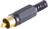 Soldeerbare Mono Tulp Connector (m) - Verguld - Zwart