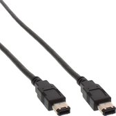 FireWire 400 kabel met 6-pins - 6-pins connectoren / zwart - 10 meter