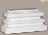 Pilaster voetstuk Profhome 453201 Gevelelement Pilaster Wandpijler Exterieur lijstwerk Ionische stijl wit