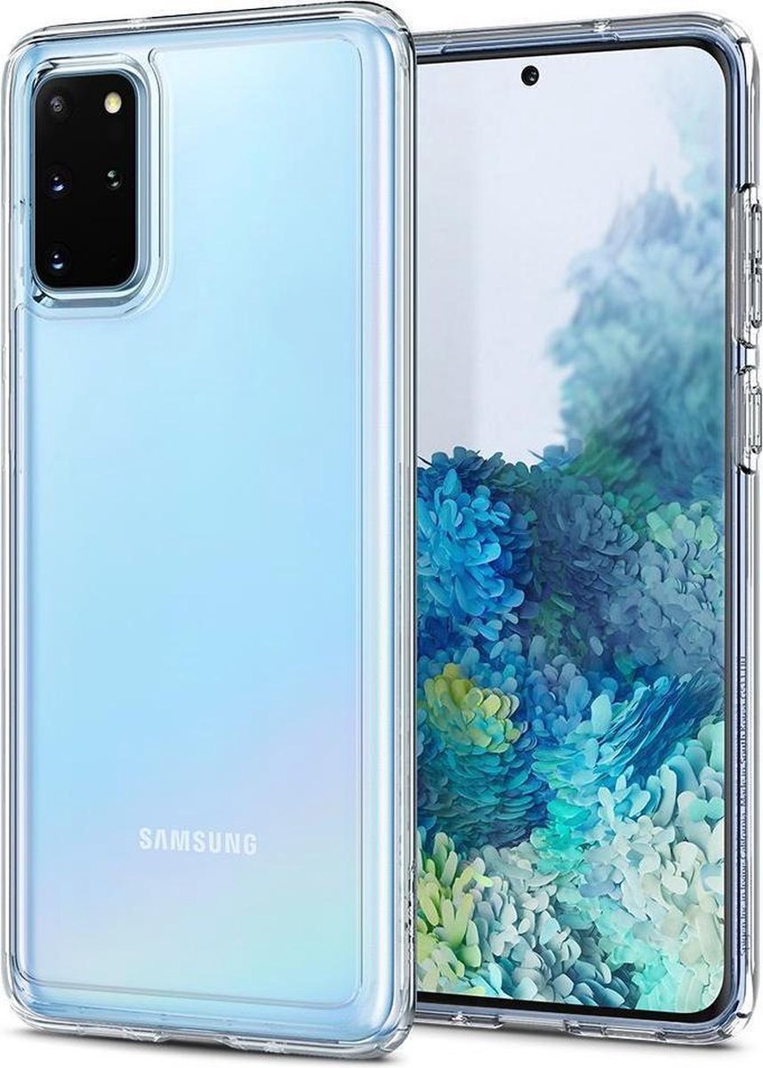 Samsung Galaxy S20 Plus Hoesje - Spigen - UltraHybrid Serie - Hard Kunststof Backcover - Crystal Clear - Hoesje Geschikt Voor Samsung Galaxy S20 Plus
