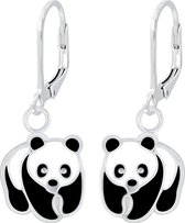 Joy|S - Zilveren Panda oorbellen leverback sluiting