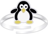 Joy|S - Zilveren pinguïn ring verstelbaar