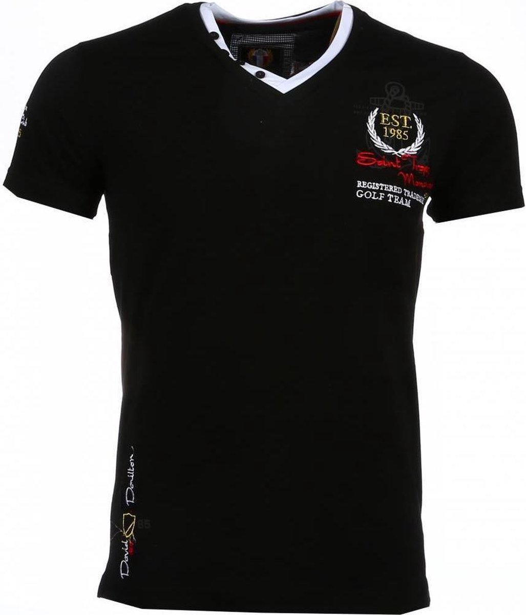Italiaanse T-shirts - Korte Mouwen Heren - Riviera Club - Zwart