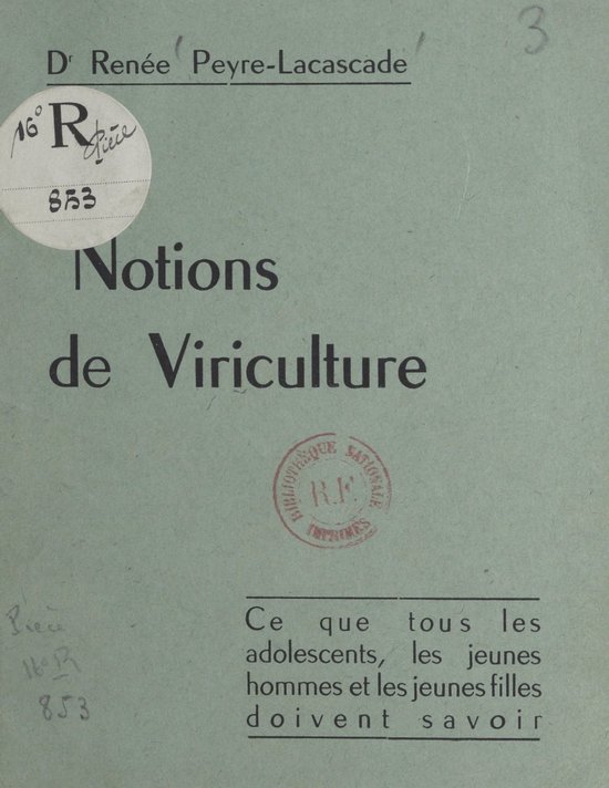 Notions de viriculture - cover