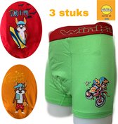 Embrator 3-pack jongens Boxershort met print groen/rood/oranje 134/140