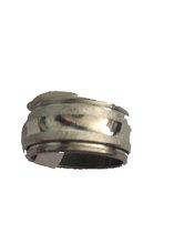 Petra's Sieradenwereld - RVS ring zilverkleurig met ribbeltjes Maat 22 (118)
