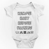 Passie voor Stickers Baby rompertje: Remove baby before washing  50/56