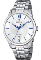 Festina F20425/4 Classics - Polshorloge - Staal - Zilverkleurig - Ø 43mm